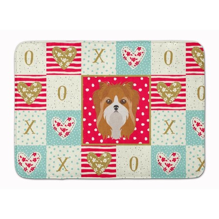 Carolines Treasures 19 x 27 in. Yorkshire Terrier Love Machine Washable Memory Foam Mat CK5243RUG